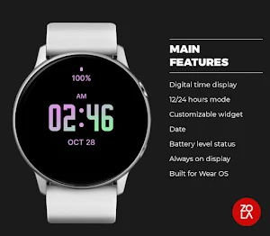 Pink Orchid Modern Watch Face Screenshot 1