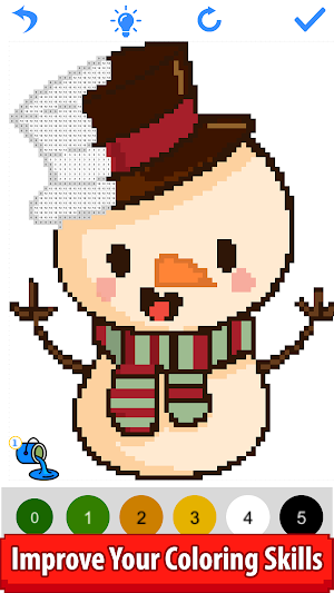 Christmas Pixel Art: Sandbox Paint,Color By Number Screenshot 3