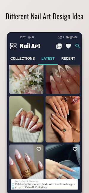 Whisper White Nail Art Design Screenshot 0