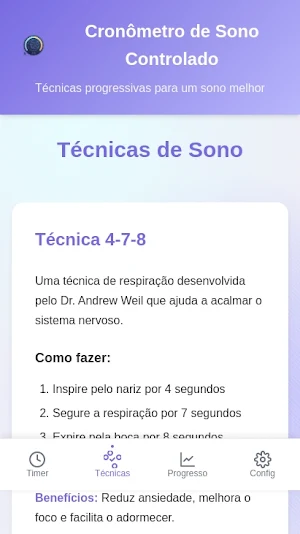 Cronômetro de Sono Controlado Screenshot 3