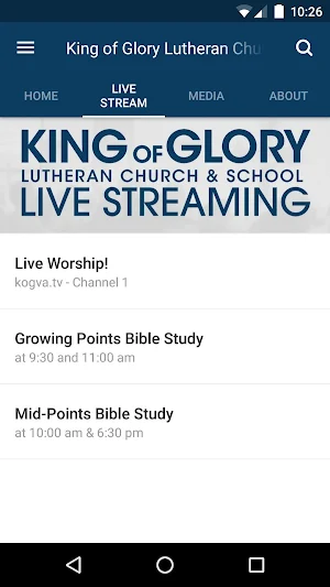 King of Glory Lutheran Church Screenshot 1