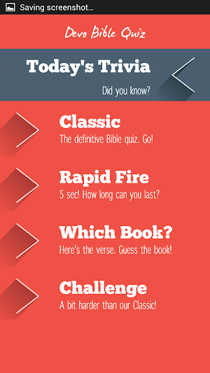 Devo Bible Quiz Screenshot 0