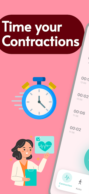 Contraction Timer & 9m Counter Screenshot 0