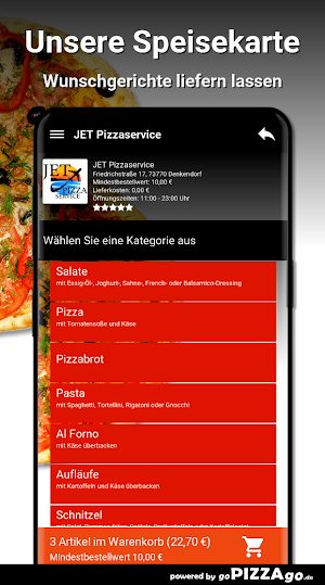 JET Pizzaservice Denkendorf Screenshot 3