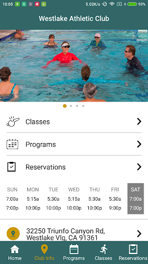 Westlake Athletic Club App Screenshot 0