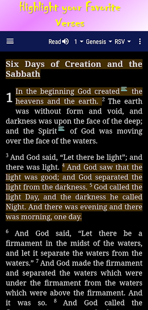 Holy Bible RSV Screenshot 1