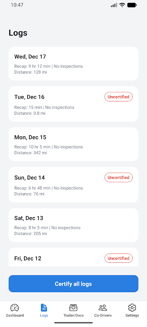 Amous ELD – HOS & Driver Logs Screenshot 2