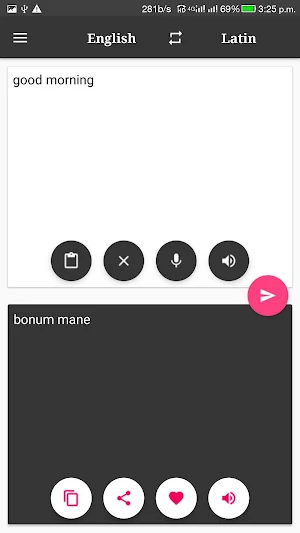 Latin-English Translator Screenshot 2