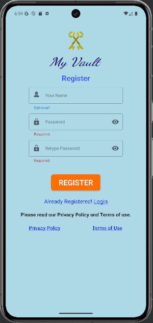 MyVault - Password Manager Screenshot 1