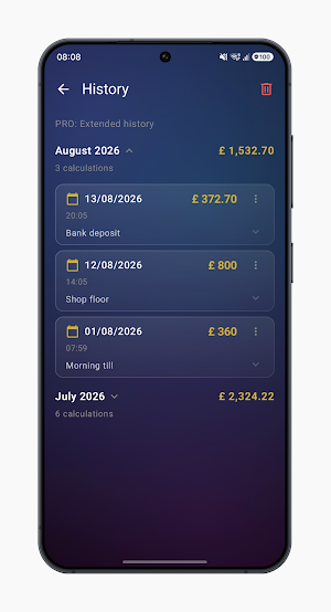 Cash calculator: Bill & Coin Screenshot 2