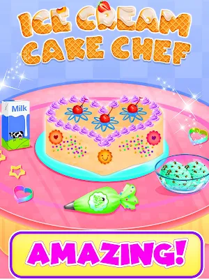 Ice Cream Cake Frozen Dessert baking Chef Screenshot 0