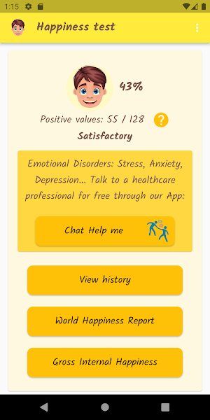 Happiness Test Screenshot 2