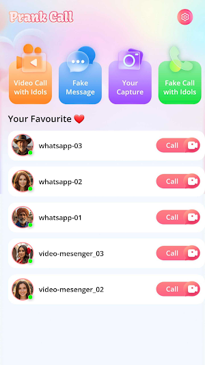 Prank App: Idol Video Call Screenshot 0