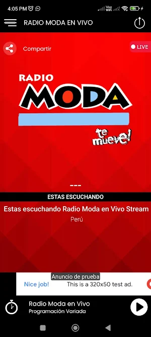 Radio Moda en Vivo Stream Screenshot 2