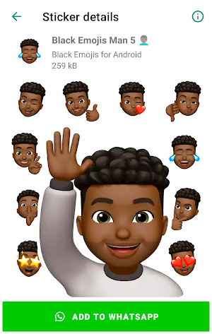 Memoji Black People Stickers Screenshot 2