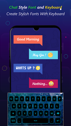 Chat Style Fonts & Keyboard Screenshot 2
