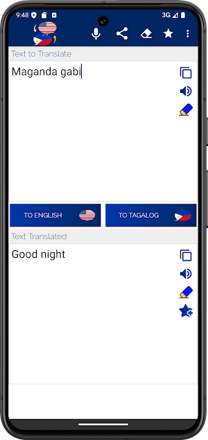 Filipino English Translator Screenshot 2