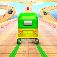 Tuk Tuk Rickshaw 3D Stunt: Free Stunt Games 2021