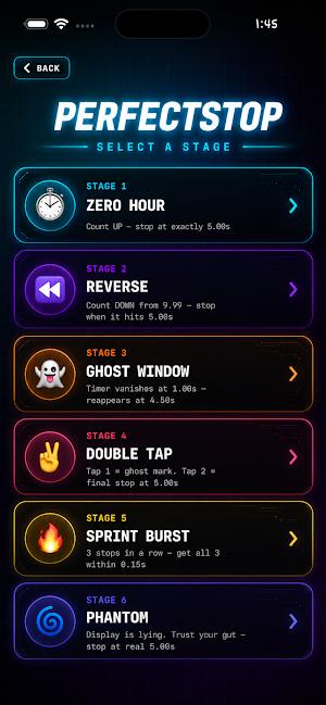 Timer Challenge - Perfect Stop Screenshot 1