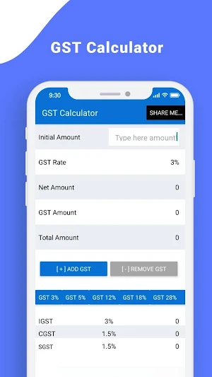 Fast GST Calculator Screenshot 1