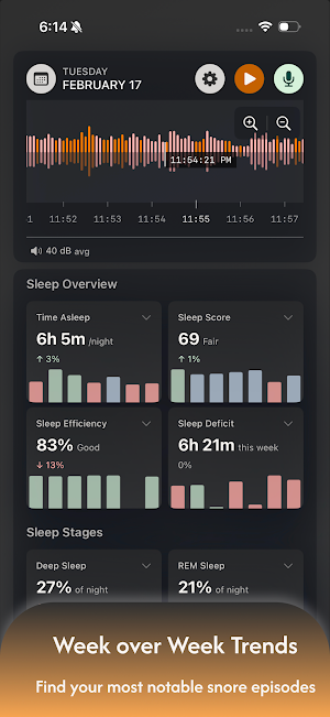 Snore Timeline Screenshot 1