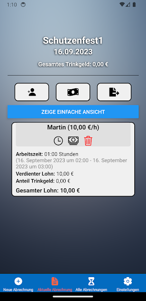 Hours2Wages Screenshot 1