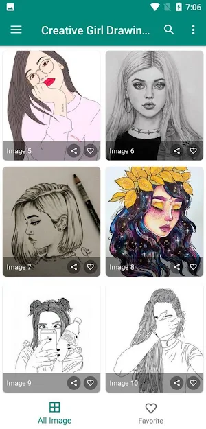 Creative Girl Drawings Ideas Screenshot 0