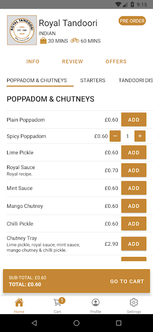 Royal Tandoori Screenshot 0