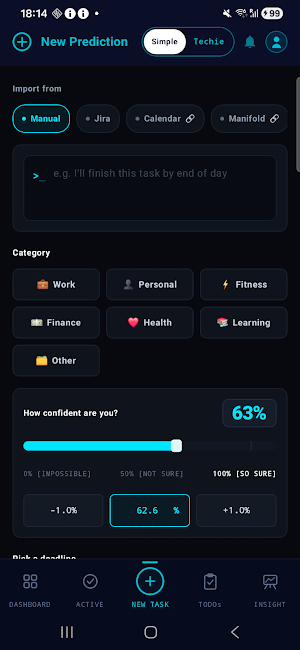 Calibra : Confidence Tracker Screenshot 3