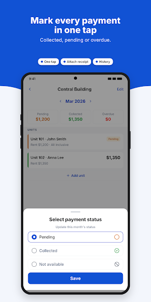 RentDue: Rent Tracker & Log Screenshot 1