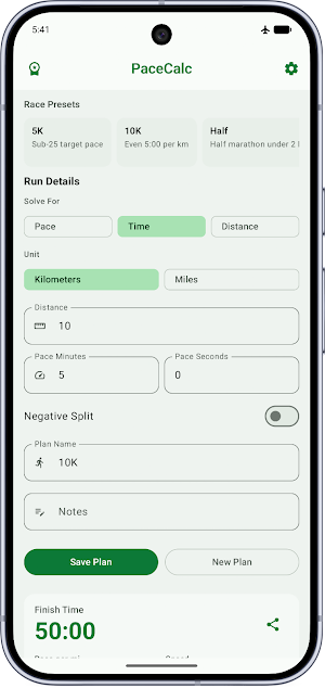 Running Pace Calculator Screenshot 1