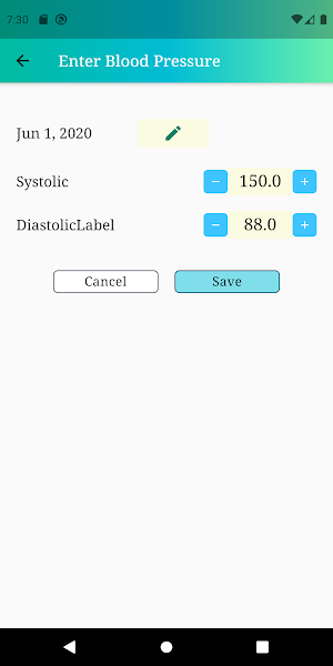 Blood Pressure Charter Screenshot 1