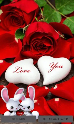 Romantic Rabbit Live Wallpaper Screenshot 0