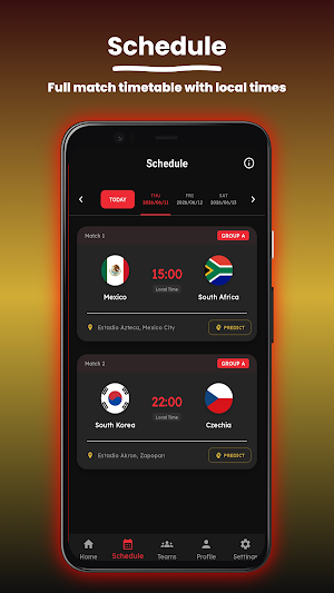 World Cup 2026: Match Schedule Screenshot 3
