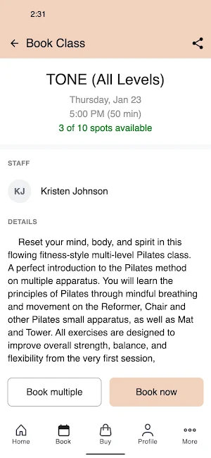 Lifestyle Pilates Screenshot 2