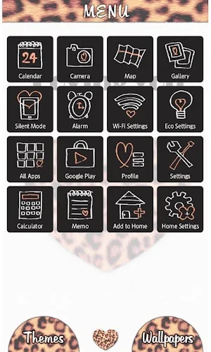 Big Leopard Heart Theme +HOME Screenshot 2