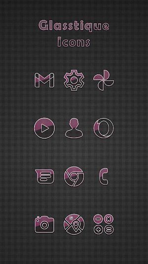 Glasstique Pink Icons Screenshot 0