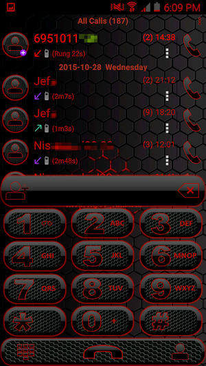 Theme Space Red RocketDial Screenshot 0