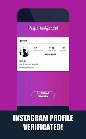 Verify Badge for your InstaProfile (Simulator) Screenshot 3