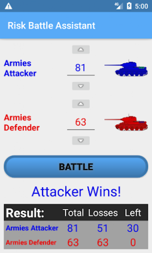 Risk Battle Assistant Screenshot 1