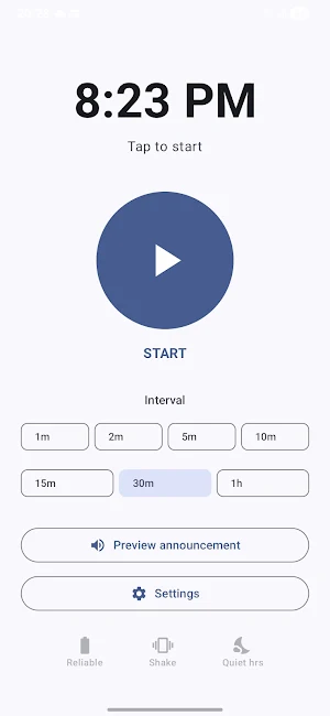 Talking Clock: Time Announcer Screenshot 0