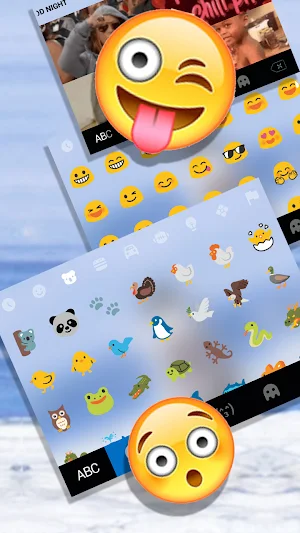 Happy Penguin Keyboard Background Screenshot 2