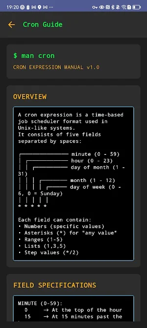 Linux Cron expression toolkit Screenshot 3