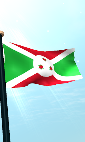 Burundi Flag 3D Live Wallpaper Screenshot 3