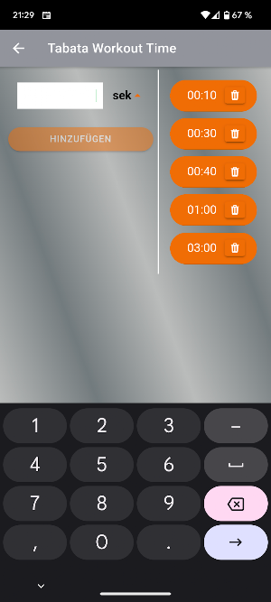 Tabata Workout Timer Screenshot 3