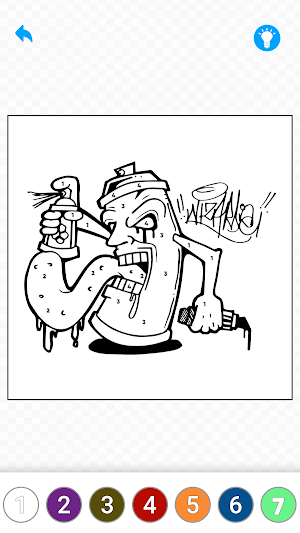 Grafitti Color By Number Book Screenshot 1