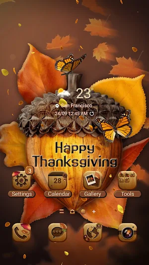 4K Wallpaper HD - Thanksgiving Acorn Screenshot 1