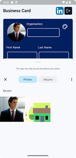 Business Card Screenshot 3