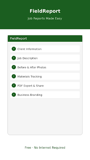 FieldReport - Job Reports Screenshot 0