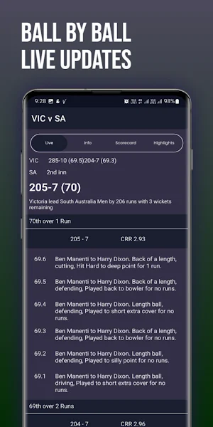 Live Cricket Score Screenshot 3
